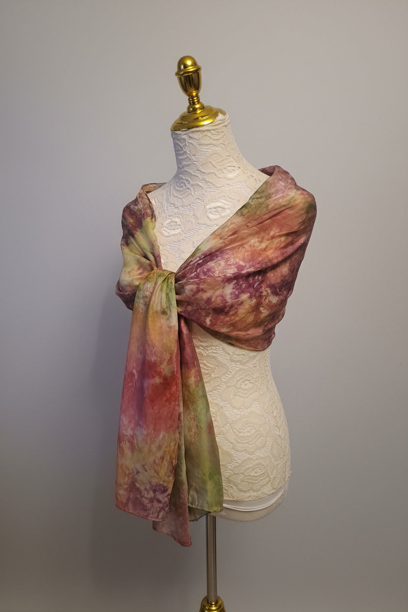 Beautiful silk scarf hand-dyed scarf