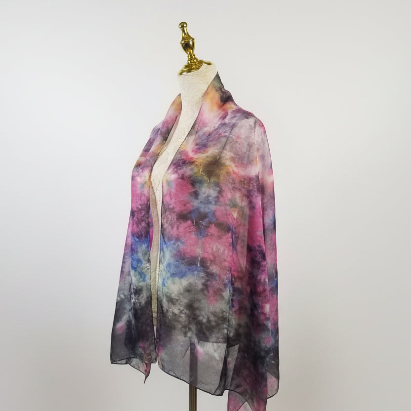Silk Scarves- Multi-Coloured Rainbow Scarf