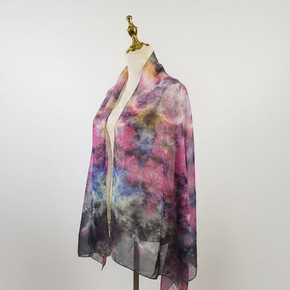 Silk Scarves- Multi-Coloured Rainbow Scarf