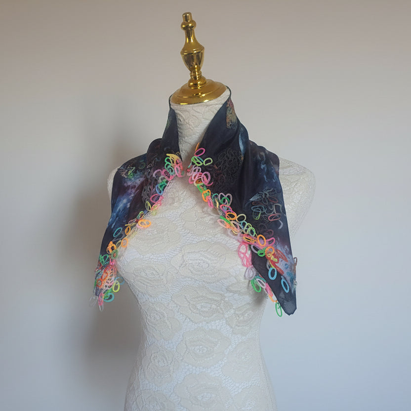 Scarf blue and purple