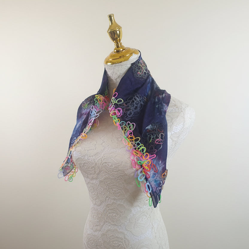 Scarf blue and purple