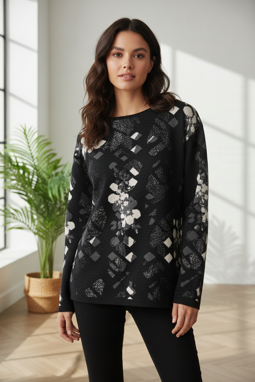 Women’s straight bottom knitted sweater