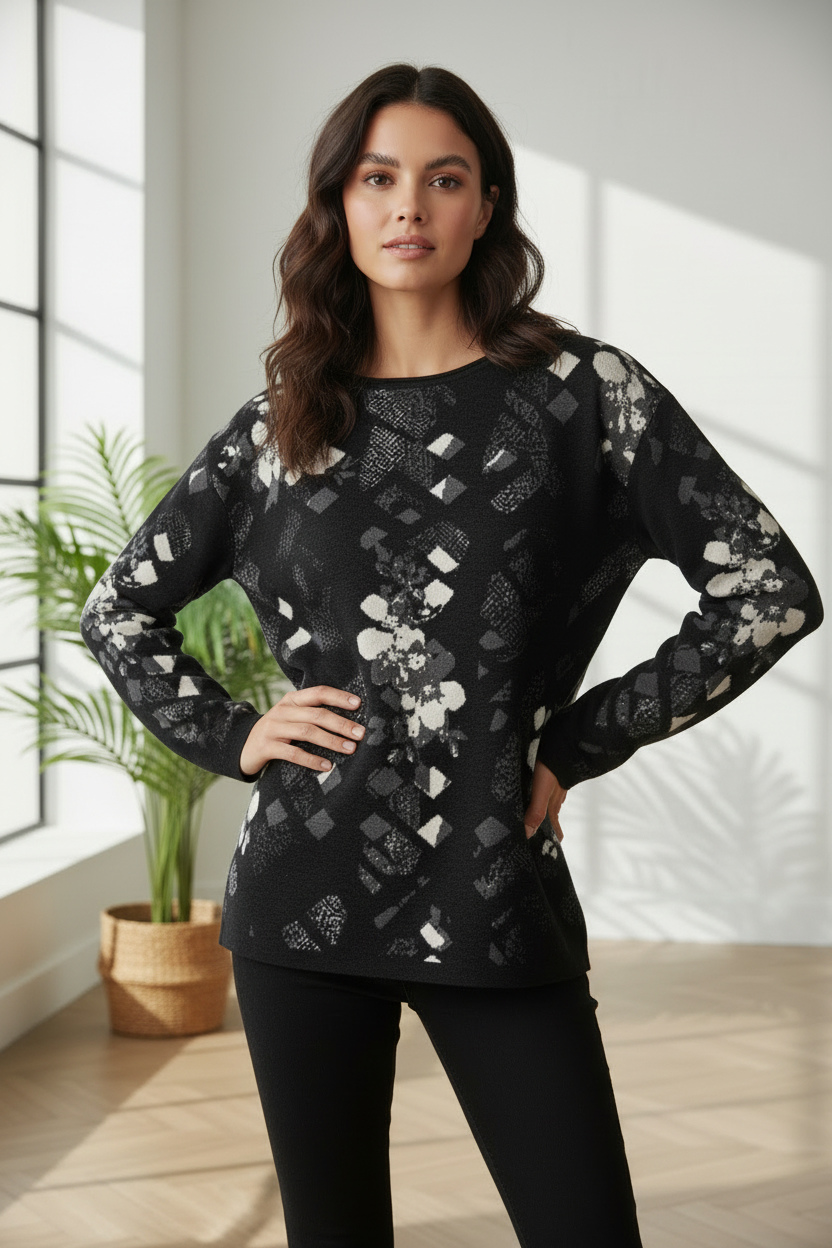 Women’s straight bottom knitted sweater